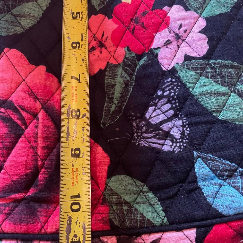 Vera Bradley Triple Zip Hipster Purse Parisian Paisley, Havana Rose, Charcoal - Picture 5 of 5